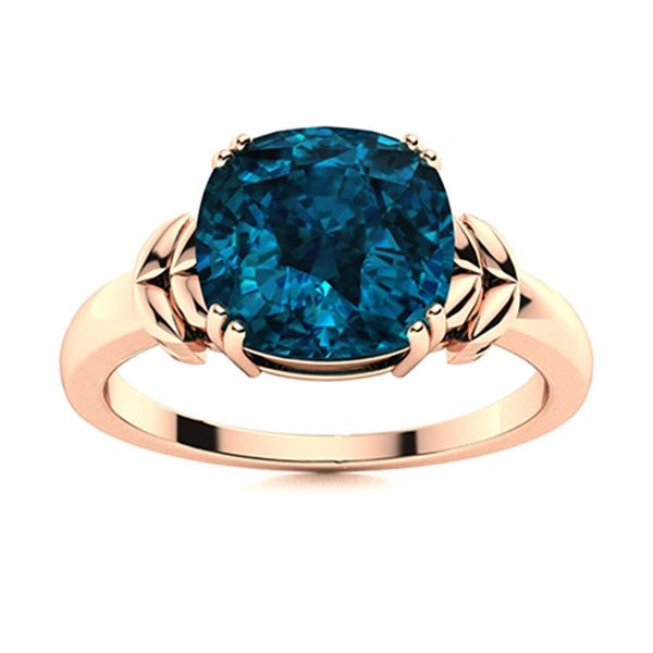Natural 2.41 CTW Topaz Solitaire Ring 14K Rose Gold