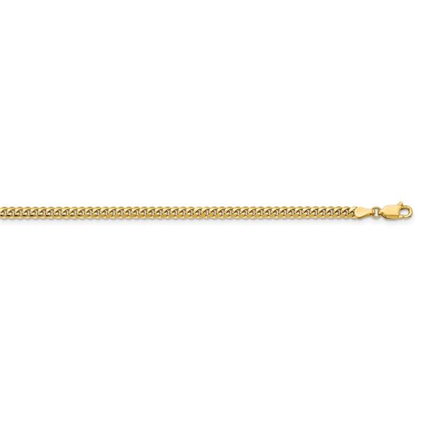 14k Yellow Gold 3.5 mm Solid Miami Cuban Chain - 20 in.