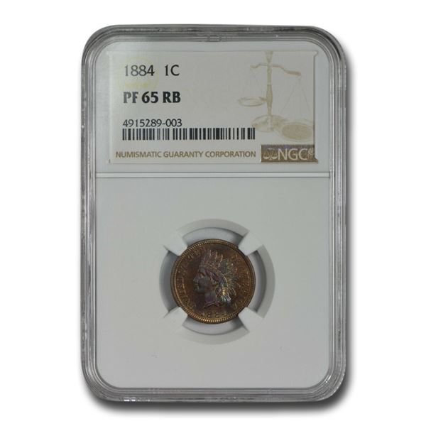 1884 Indian Head Cent PF-65 NGC (Red/Brown)