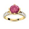 Image 1 : Natural 2.54 CTW Tourmaline & Diamond Engagement Ring 18K Yellow Gold