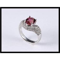 18K White Gold Pink Tourmaline and Diamond #1667780