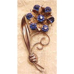 Art Nouveau Lge Sterling Brooch Flower #1667805