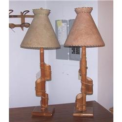 Pair of Tall Bamboo Lamps (mid century modern) #1667937