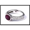 Image 1 : 18K White Gold Ruby Diamond Ring #1681585