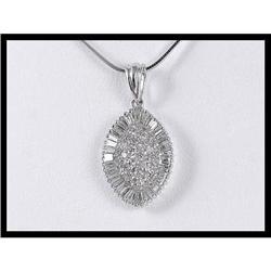 Gorgeous 18K White Gold Diamond Pendant #1681604