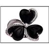 Image 1 : Elegant 18K White Gold Onyx and Diamond Ring #1681611