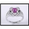 Image 1 : Lovely 18K White Gold Ruby and Diamond Ring #1681655