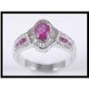 Image 1 : 18K White Gold Ruby and Diamond Ring #1681669