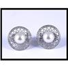 Image 1 : Stunning 14K White Gold Diamond and Pearl #1681712