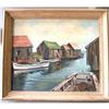 Image 1 : Original Oil on Canvas Maritime Coastal Scene #1681773