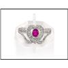 Image 1 : FINE RUBY RING BAGUETTE DIAMONDS WAS $1,200.00 #1682073