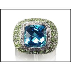 11.80 CARAT GEM AQUAMARINE COLOR TOPAZ PERIDOT #1682079