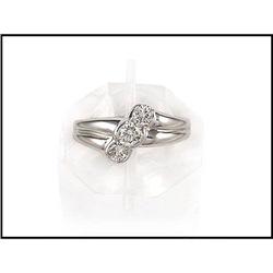 FRENCH DESIGNER 3 STONE DIAMOND RING(was $1400)#1682083