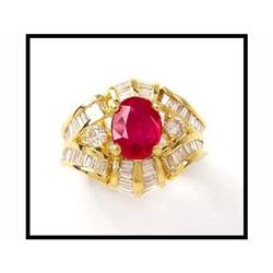 18K Yellow Gold Merit Award Ruby Diamond #1682085
