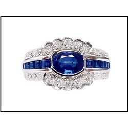 Marvelous 18K White Gold Sapphire and Diamond #1682092