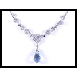 Extraordinary 14K White Gold Blue Topez and #1682120