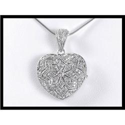 Magnificent 14K White Gold Diamond pendant #1682132