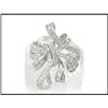 Image 1 : 18K WHITE GOLD RIBBON DESIGN DIAMOND RING(was #1682164