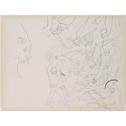 Rare Mourlot Lithograph Cocteau France #1695825