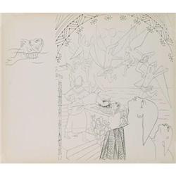 Cocteau Original Lithograph Mourlot Rare #1695826