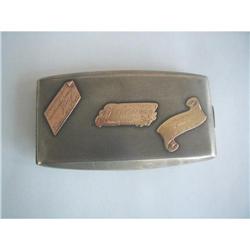 POLISH 1928 14K GOLD & SIL. CIGARETTE CASE #1696230