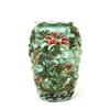 Image 1 : Old Japanese Celadon Imari Relief Flower Vase #1696396
