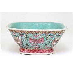 Old Chinese Export Famille Rose Bowl w Phoenix #1696401