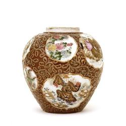 Old Japanese Imari Studio Chinese Sage Jar Sg #1696406