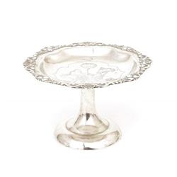 Old Chinese Export Silver Stem Dish Figurine Mk#1696407