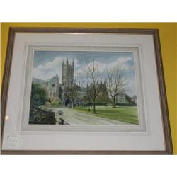ENGLISH  WATERCOLOR  OF CANTERBURY CATHEDRAL #1696483