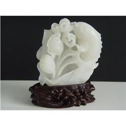 Chinese carved White jade #1696497