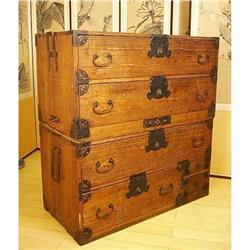 Japanese Antique Paulownia Tokyo Isho Tansu #1696521
