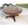 Image 1 : 54 Round Mahogany Pedestal Dining Table  #1710641