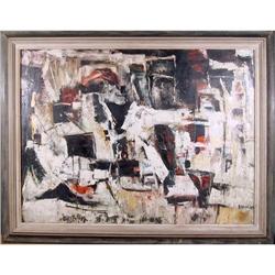 Nicolas Abstract Oil Painting circa 1950 #1710833