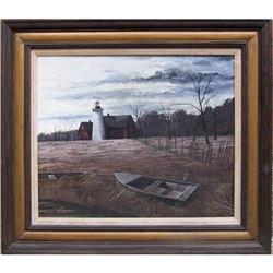 Thomas Kerry Framed Oil Painting, Lighthouse  #1710834