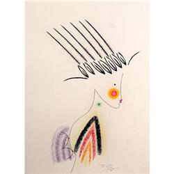 Anton Cetin, Mixed Media Drawing, Consideration#1710844