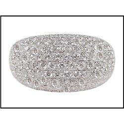 Shimmering 18K White Gold Diamond Ring #1711136