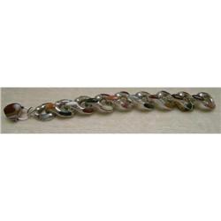 Victorian Sterling Wishbone Agate Bracelet #1711161