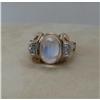 Image 1 : 18 Ct Rose Gold Moonstone and Diamond Ring #1711171