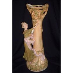 ANTIQUE ROYAL DUX  ART NOUVEAU VASE "AUTOMNE" #1711348