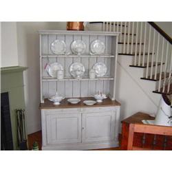 French painted step back cupboard #1711361