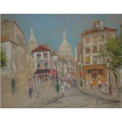Kamil Kubik, Montmartre, Signed Pastel  #1711371