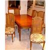Walnut Mahogany Banded Inlay Dinning Table Set #1711464