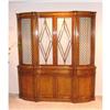 Serpentine Front Burl Walnut Breakfront Closet #1711465