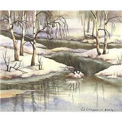 Original watercolor "Spring" by Shanyrin #1725101