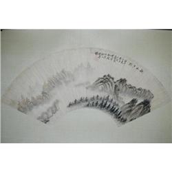 20th Century Chinese Fan Painting #1725127