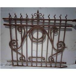 19 feet Rare Antique Wrought Iron Fence #1725238