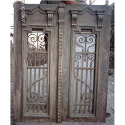 French Colonial Pine Iron Doors Panels #1725291