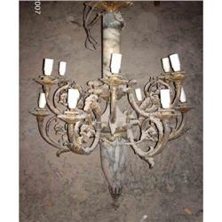 Hand Made Brass Marble Chandelier #1725313