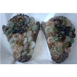 Vintage Pair of Brass Back Wall Sconces #1725321